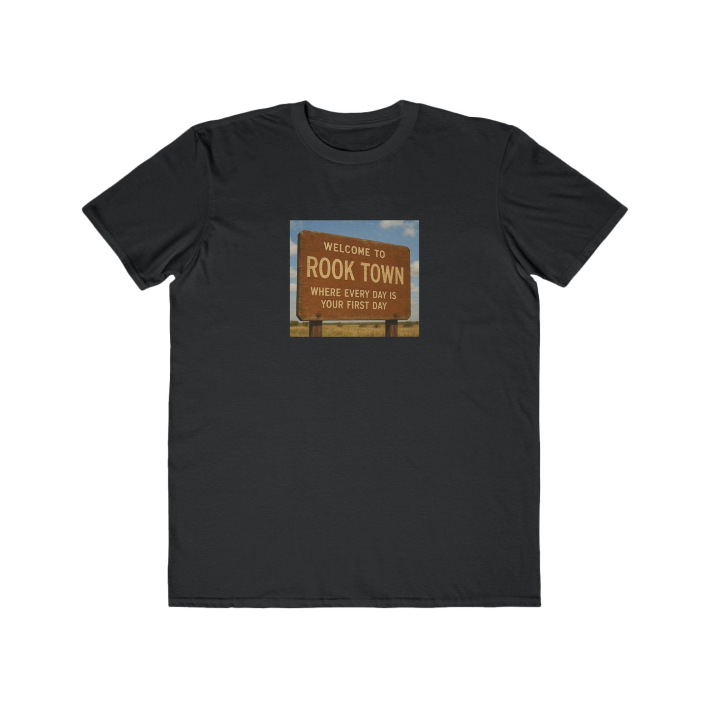 Fashion Tee "Rook Town" Lightweight Men's T-Shirt with Bold Tagline