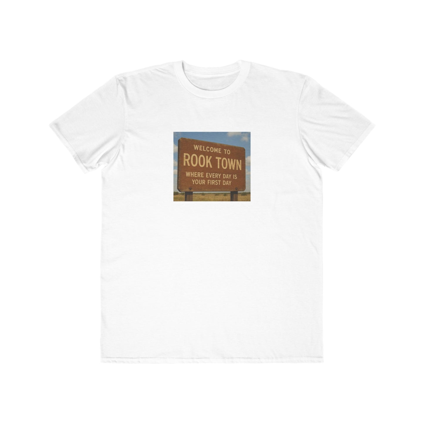 Fashion Tee "Rook Town" Lightweight Men's T-Shirt with Bold Tagline